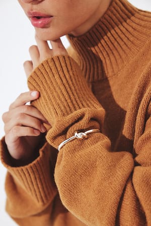 Silver Sølvbelagt knute-armbånd