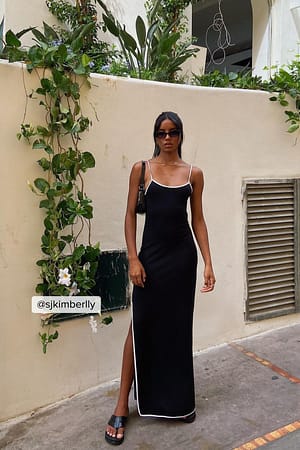 Black Bodycon-Maxikleid