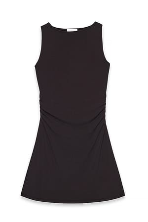 Brown Robe courte sans manches en jersey