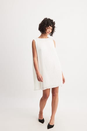 Sleeveless Plisse Mini Dress