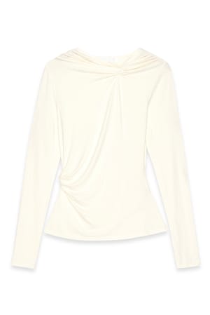 White Soft Line Twisted Top