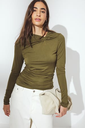 Green Blød Soft Line top med snoning