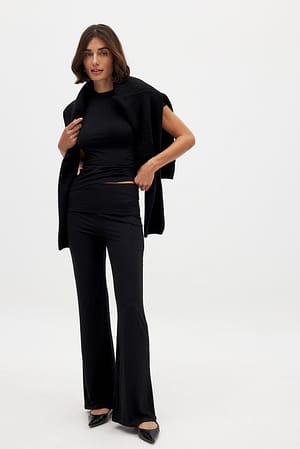 Black Soft Line Yoga Pants
