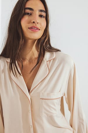 Cream Soft Pyjama Shirt