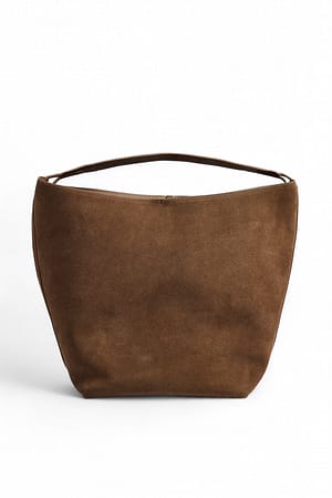 Brown Bolso tote de ante suave