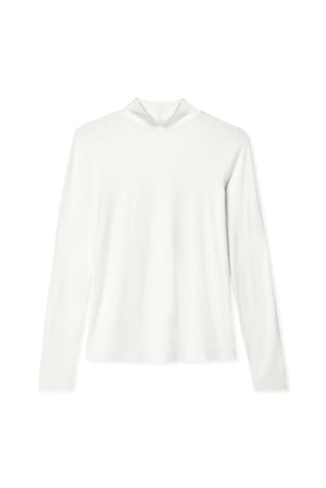 Offwhite Soft Line top med rullekrave