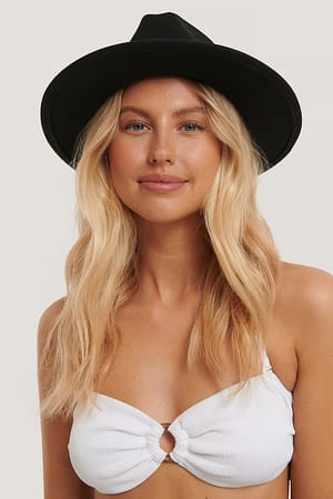Black Salomé Esther Fedora Hat
