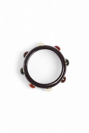 Multicolor Stone Detail Bangle