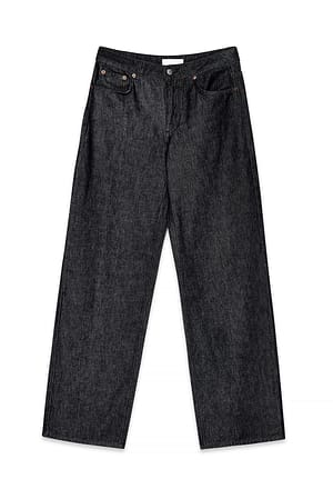 Rinse Denim Raka jeans med medelhög midja