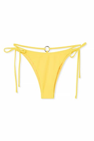 Yellow Bikini-Höschen mit Trägerdetail