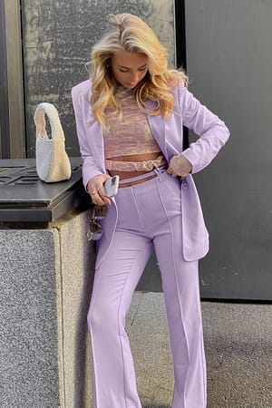 Lilac Pantalon met strikdetail