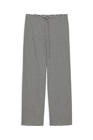 White/Black stripe gerippte gestreifte Hose