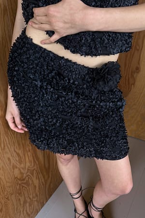 Black Minifalda estructurada