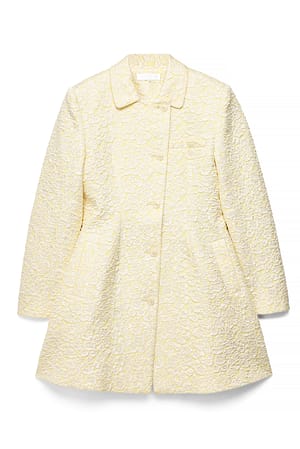 Butter strukturiertes A-Linien-Minikleid