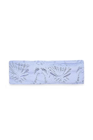 Light Blue Gestructureerde bandeau bikinitop