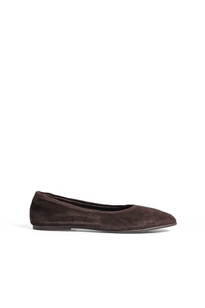 DK Brown Ballerinas aus Wildleder