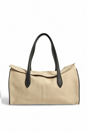 Sand Bolso tote de ante en contraste