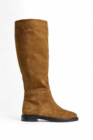 Tan Suede Riding Boots