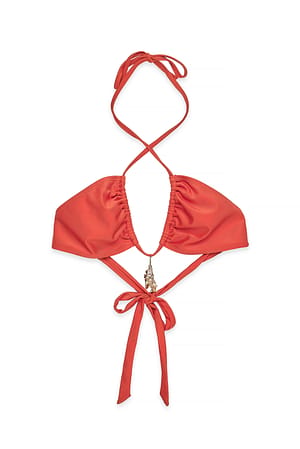 Burnt Orange Bikinitop met metalen detail