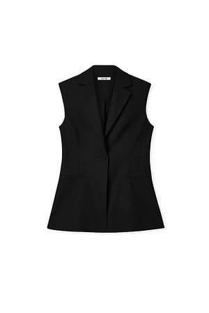 Black Figursyet timeglasformet vest