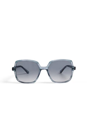 Light Blue Solbriller i acetat med tynt stell
