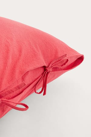 Tomato Tied Cotton Cushion Cover