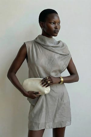 Beige Transparent Dress