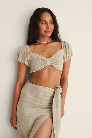 Beige Ensemble Haut Et Bas