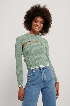 Mint Strikket Topp