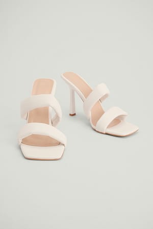 White Sandalen Met Hoge Hakken