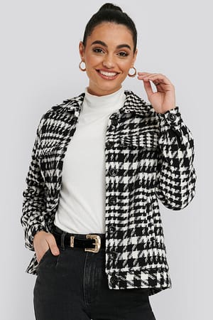 Houndstooth Short Coat