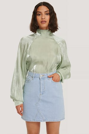 Indigo Basic Minikjol I Denim