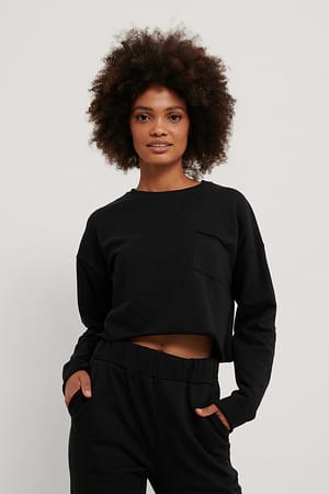 Black Cropped Sweater