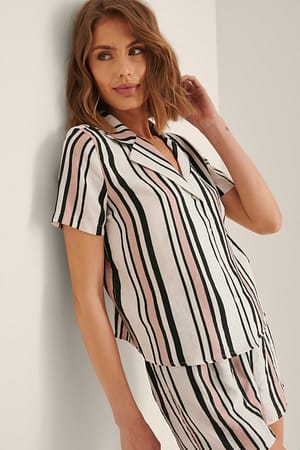 Multicolor Stripete Pyjamassett