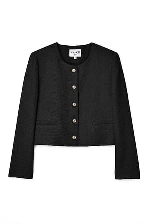 Black Veste en tweed