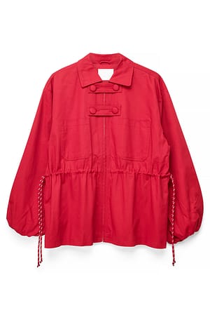 Red Veste en sergé à cordon de serrage