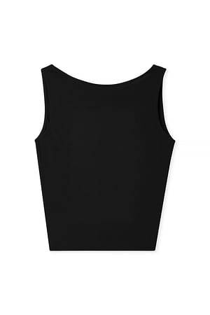 Black Twist Back Top