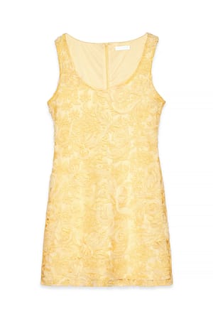 Yellow strukturiertes Minikleid