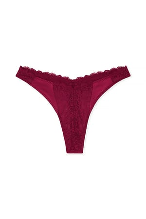 Burgundy V-formade spetstrosor