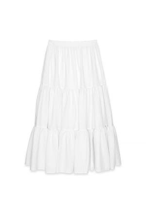 White voluminöser Maxirock