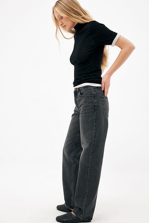 Grey Jean droit Way à taille mi-haute