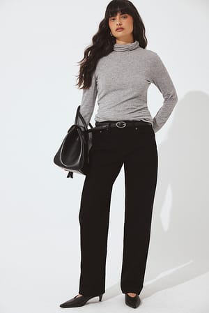 Black Way gerade Jeans mit mittlerer Taille