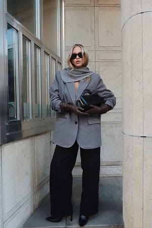 Grey Maxi-Blazer in Übergröße
