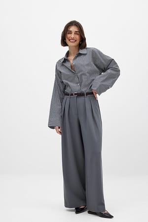 Wide High Waist Suit Pants