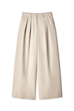 Sand Wijde kostuumbroek met hoge taille