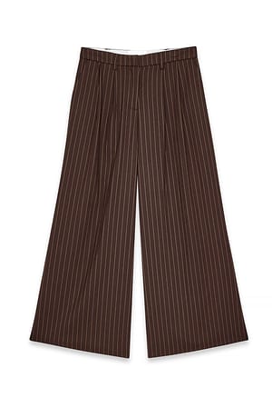 Pinstripe Hosen mit hoher Taille