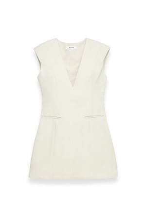 Champagne Minikleid mit weiten Schultern