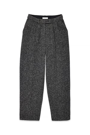 Grey Melange Bukser i uldblanding