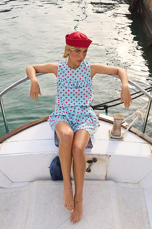 Dots Woven Printed Sleeveless Top