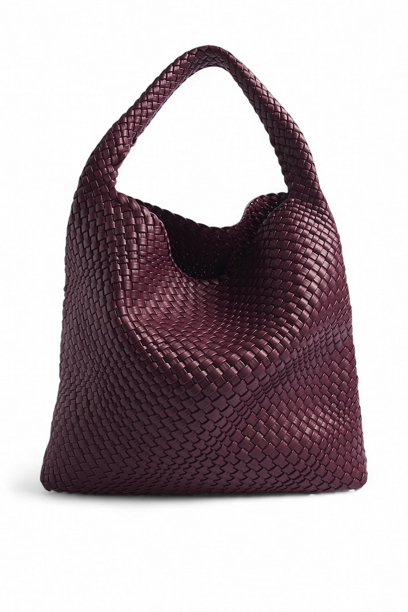 Burgundy Soft Woven Tote